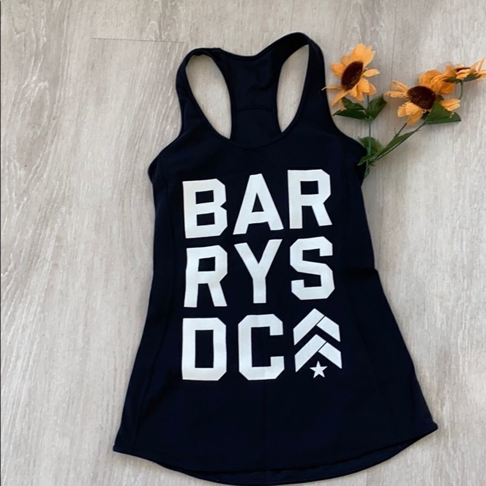 Lululemon X Barry's DC Logo Racerback‎ Gym Tank Black Size 2